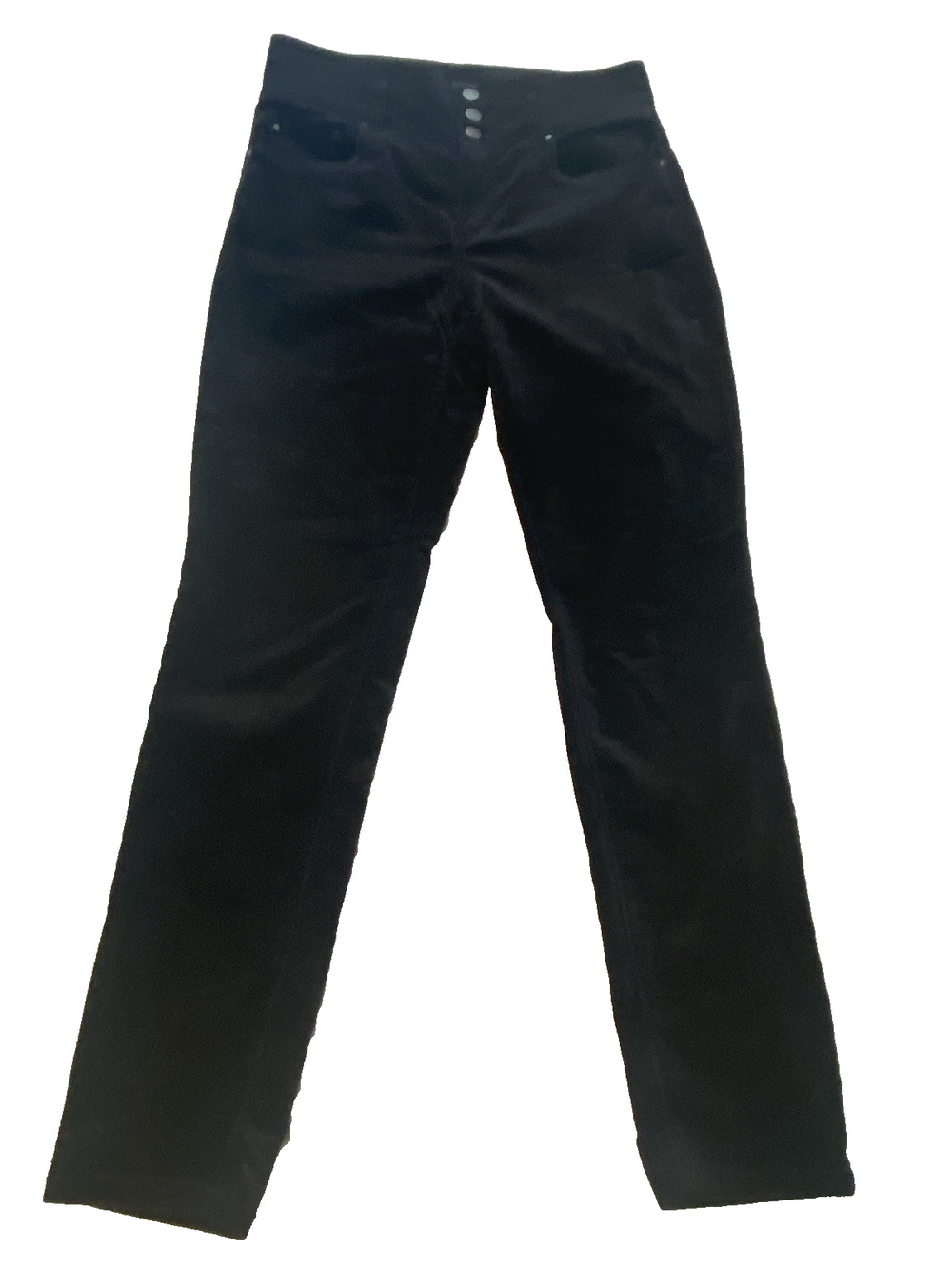 Ann Taylor Black Velvet Womens Pants Size 6 Office Whimsigoth Tapered Leg Witchy